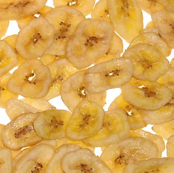 Organic Dehydrated Banana Chips: 1/8 Pound